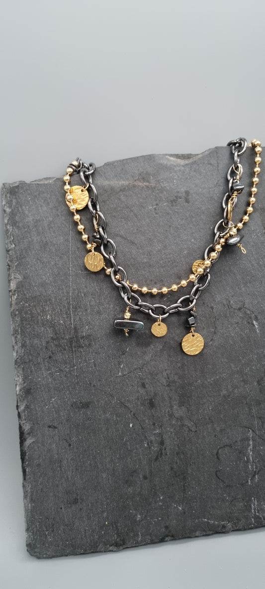 Collana Black& golden