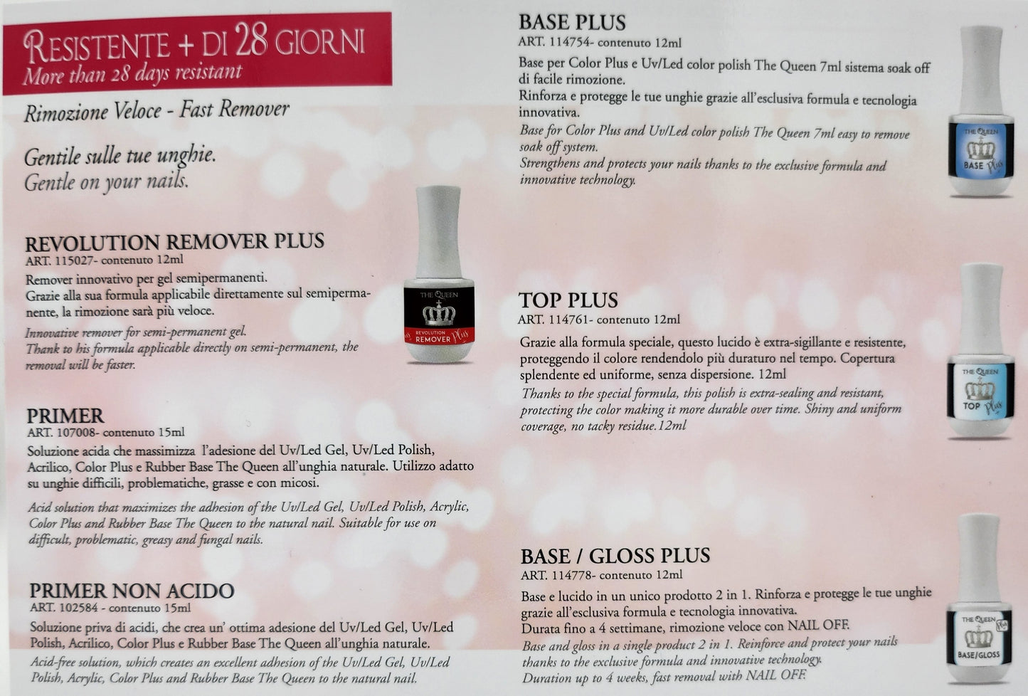 Base/Gloss Pluss the queen 15ml per rinforzare e proteggere.