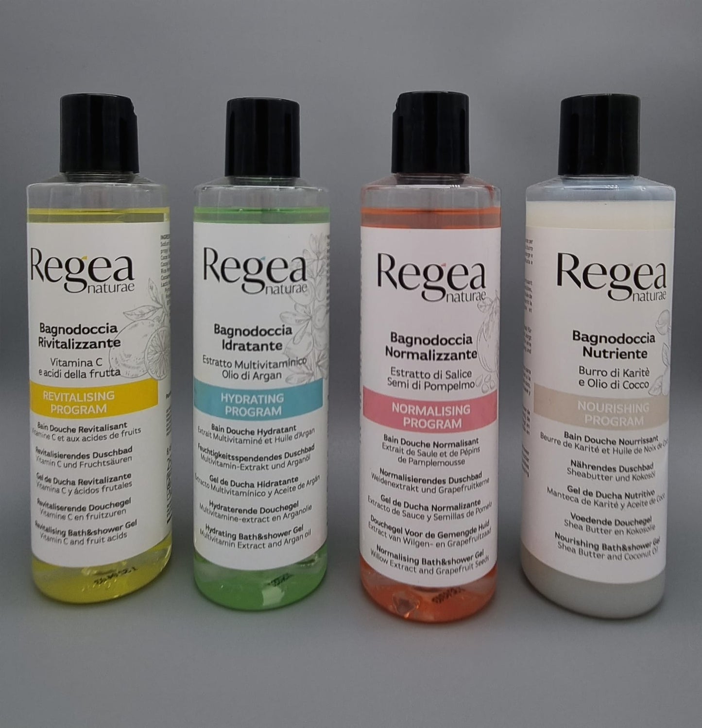 Bagno Doccia Nutriente 200ml Regea per pelli secche e sensibili.