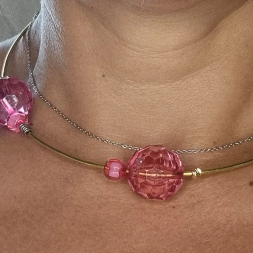 COLLANA "CHICCHI ROSA"