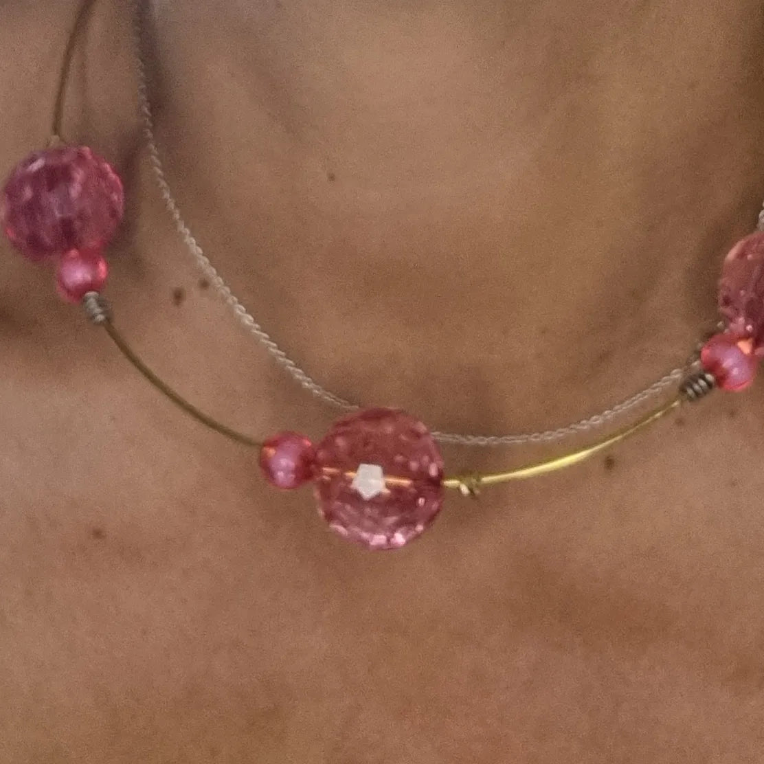 COLLANA "CHICCHI ROSA"