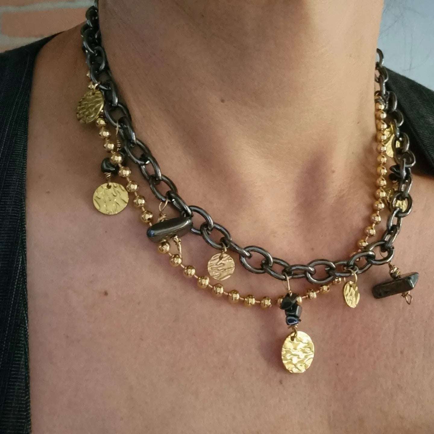 Collana Black& golden